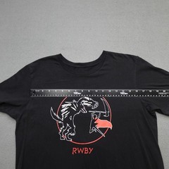 RWBY T-Shirt Adults Size M Black Anime Graphic Black Short Sleeve