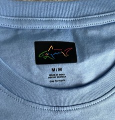 Greg Norman T Shirt Men’s Medium Light Blue Pocket Tee Relaxed Fit Short Sleeve