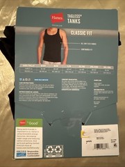 NEW Hanes Premium 5 Pack Tanks Classic Fit Black Gray Men’s Size Small 34-36″