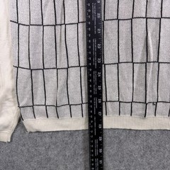 Stacy Adams Men’s Lightweight Long Sleeve Sweater, Cream and Black, Size Large
