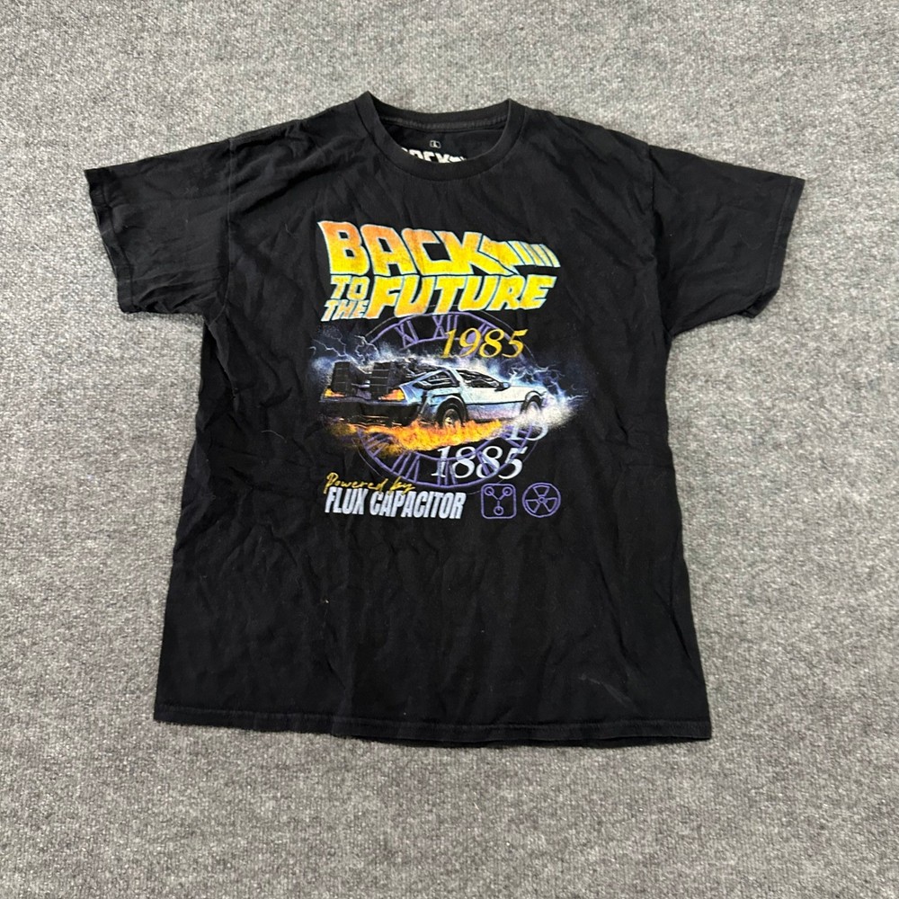 Ripple Junction T-Shirt Mens Size L Black Back to the Future Movie Graphic Tee