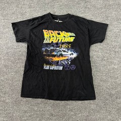 Ripple Junction T-Shirt Mens Size L Black Back to the Future Movie Graphic Tee