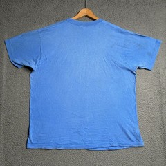 VTG 80s Faded Selvedge Front Pocket Worn Cotton Blank Single Stitch T-Shirt 2XL