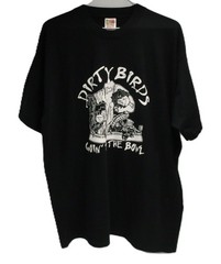 Dirty Birds Goin’ to the Bowl Graphic T-Shirt XL Black Heavy Cotton T0267