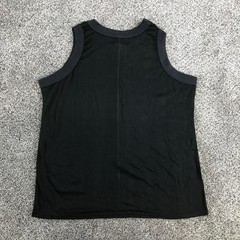 Vintage Empire Tank Top Mens XL Black Crew Neck Union Made Rayon Cotton