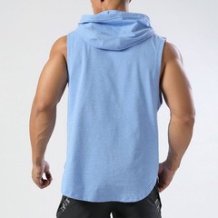 Mens Sleeveless Gym Hoodie Vest Perfect for Sports Fitness and Casual Wear