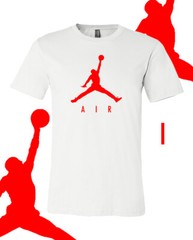 Men’s Basketball AIR RED MJ Sports T-Shirt Tee Fast Ship!!