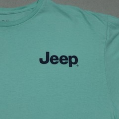 Jeep Surf Celadon Mint Green Surf Beach Front Back Print T-Shirt XXL 100% Cotton