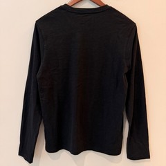 Quince Long Sleeve T Shirt 100% Organic Cotton Slub Basic Trip Black Small NWOT