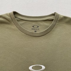 Oakley Shirt Mens Medium Olive Green Ellipse Cener Logo Tee Gorpcore Made USA