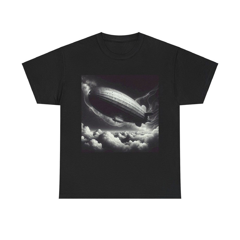 Unisex Adult T Shirt Art Deco Leviathan Airship Poster Zeppelin Blimp Aviation