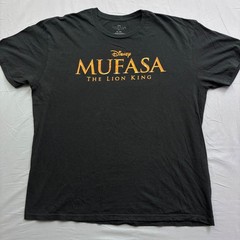 Disney Mufasa The Lion King Graphic T-Shirt Mens XL Black Short Sleeve Cotton