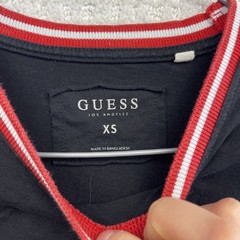 Guess Denim Elbow Strap Logo Spell out Shirt Streetwear Essential Men’s Size XS
