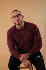PRO5 Heavyweight T Shirt Mens Thick Cotton Blank Crewneck Streetwear Solid
