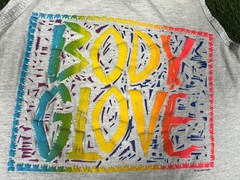 Vintage 1990 Body Glove Surf Beach Surfing Tank Top Puff Print Shirt Men’s White