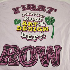 FIRST ROW Art & Design Department Lavender Embroidered / Graphic T-shirt Sz LG