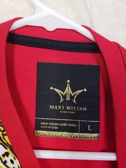 Maxi Milian N Y Men Shirt Large Red Bandana Patchwork Cotton B Short Sleeve T