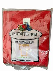Vintage Fruit Of The Loom Single Stitch T Shirt Logo Front New Size L Red USA