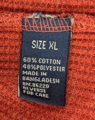 Eight Bells Long Sleeve Casual Shirt Cotton Poly Blend Red XL