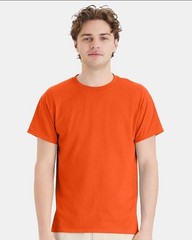 Hanes 5170 5XL EcoSmart Crewneck Short Sleeve Tee Pit to Pit 31″ Unisex Orange