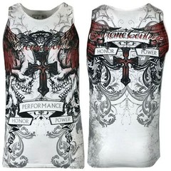 Xtreme Couture by Affliction Men’s Tank Top Shirt Carnivore Skull Biker S-3XL