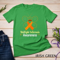 Butterfly Orange Ribbon Multiple Sclerosis Awareness Unisex T-shirt