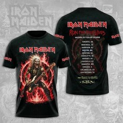Iron Maiden 3D Apparel 2026 Tour Run For Your Lives Shirt Unisex S-5XL WA5874