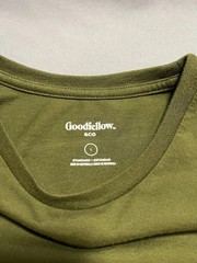Goodfellow Mens T-Shirt Short Sleeve Graphic L Green Mountain Highway Road NEW