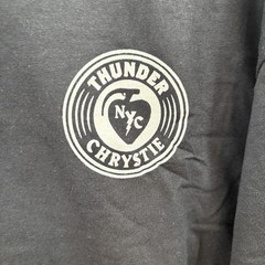 Thunder Trucks Shirt Mens XL Black White Grenade Heart Skateboard Logo Chrystie