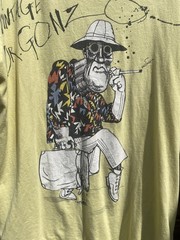 Vtg Style Dr. Gonzo Ralph Steadman Fear & Loathing In Las Vegas Shirt Yellow L