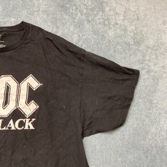 AC/DC Back In Black Band T Shirt Mens XL Black Graphic Rock Music Short Sleeve
