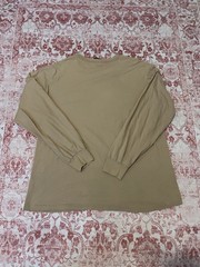 Polo Ralph Lauren Men’s Beige Long Sleeve Crew Neck Pocket Tee L Cotton