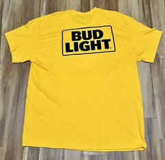 Pittsburgh Steelers T-Shirt Men’s XL Bud Light Logo NFL Double Sided Graphic