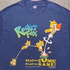 Rare VTG Rocket Fox Bandai Namco Game Promo T Shirt Size XL ShiftyLook Promo