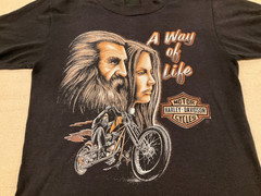 Harley Davidson 3D Emblem Vintage 80s “A Way of Life” S/M Harmon’s Enterprises