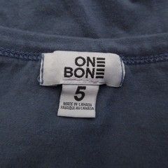 ONE BONE Mens Size 5 / 6XL Long Sleeve Scoop Crew Neck T Shirt OB106 Blue Cotton