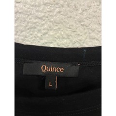 Quince Crew Neck Men’s Black Long Sleeve Solid T-Shirt Size L