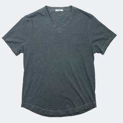 Buck Mason Shirt Mens M Green V Neck Slub Cotton Tee Made In USA M11002.102 NWOT