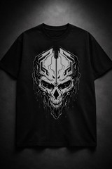 Men’s Ghost Skull Gamer T-Shirt Workout Regular Fit Cotton Tee Summer Streetwear