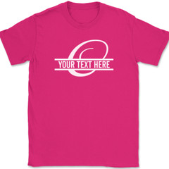 Letter O Monogram Your Text Here Custom T-Shirt Personalize Family Tee