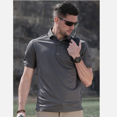 Men’s Tactical Polo T-Shirt Quick Dry Combat Short Sleeve Team Work Casual Shirt