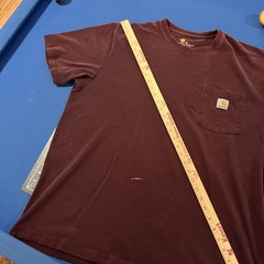 Carhartt Short-Sleeve T-Shirt Men’s XL Plum Worn/Fade Chest Pocket Grunge Stoner