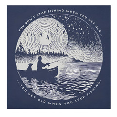 Life is Good Men’s Crusher Lite Tee – Don’t Stop Fishing Scene