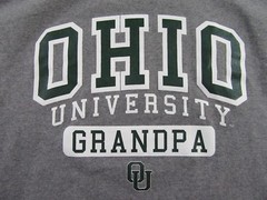OHIO UNIVERSITY “Grandpa” Funny Souvenir SS Gray T Shirt Size L (NWOT)