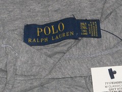 POLO RALPH LAUREN Mens BIG & TALL Football Bear Hoodie T-Shirt Tee, HEATHER GRAY