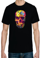 Adult DryBlend® T-Shirt – ( NEON SKULL – HALLOWEEN)