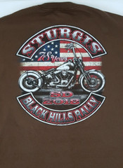 STURGIS Alstyle Apparel Men’s Graphic T-Shirt Sz XL Brown Black Hill Rally 2018
