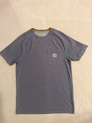 Carhartt Force Relaxed Fit Pocket T-Shirt Gray Men’s Small S Workwear Logo