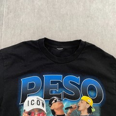 Peso Pluma Shirt Adult Medium Black La Doble P Banda Music Graphic Tee Mens M