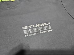 Studio Supervsn M T-Shirt Gray Short Sleeve Distressed* Powered Educate Design